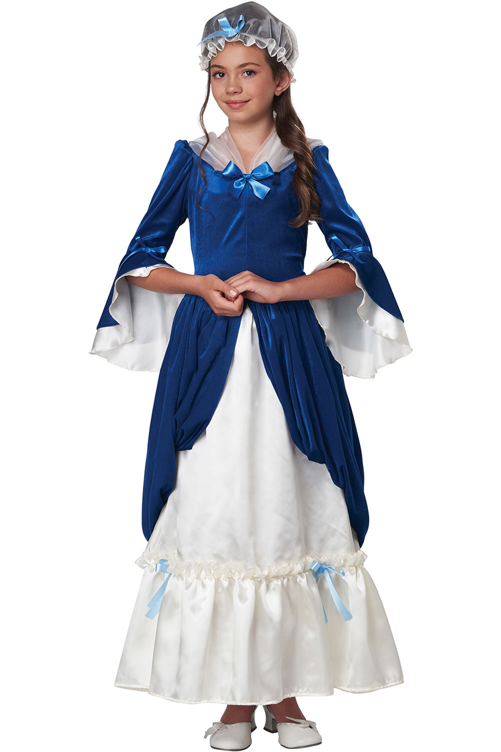 California Costume American Colonial Dress Prairie Child Girls Outfit  3021-125