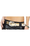 Rhinestone Jeweled Studded Buckle Belt Roma 3182