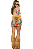 Hippie Hottie Retro Woodstock Flower Child Costume Roma 4436