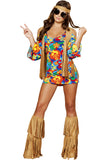 Hippie Hottie Retro Woodstock Flower Child Costume Roma 4436