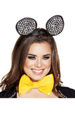 Rhinestone Studded Mouse Ears Headband Roma 4557