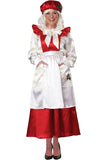 Mrs. Claus Pinafore Dress With Apron / Adult California Costume 5020/009
