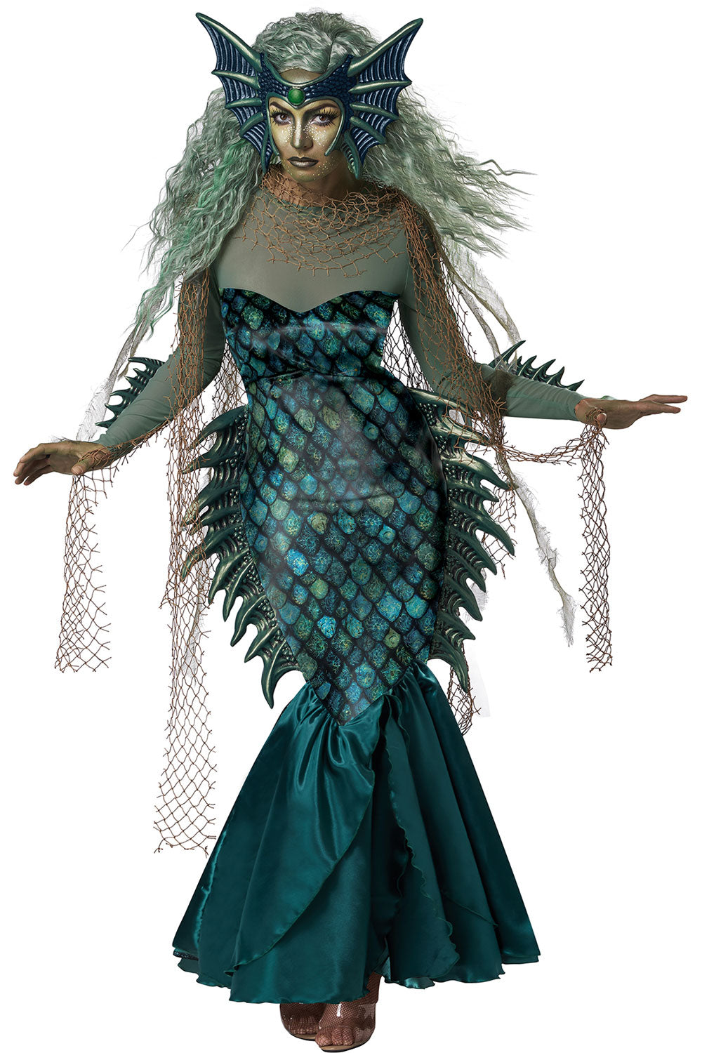 California Costumes Dark Sea Siren Monster Adult Women Halloween Costume