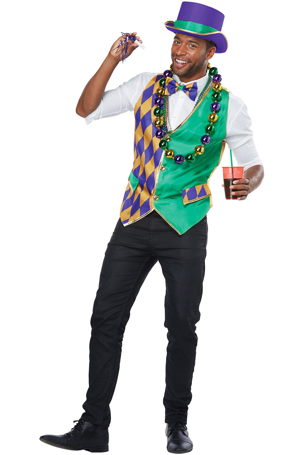 California Costumes Mardi Gras Vest Kit/Adult Man Men Halloween Costume