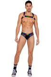 Men?S Pride Love Elastic Harness With Ring Detail. Roma 6155