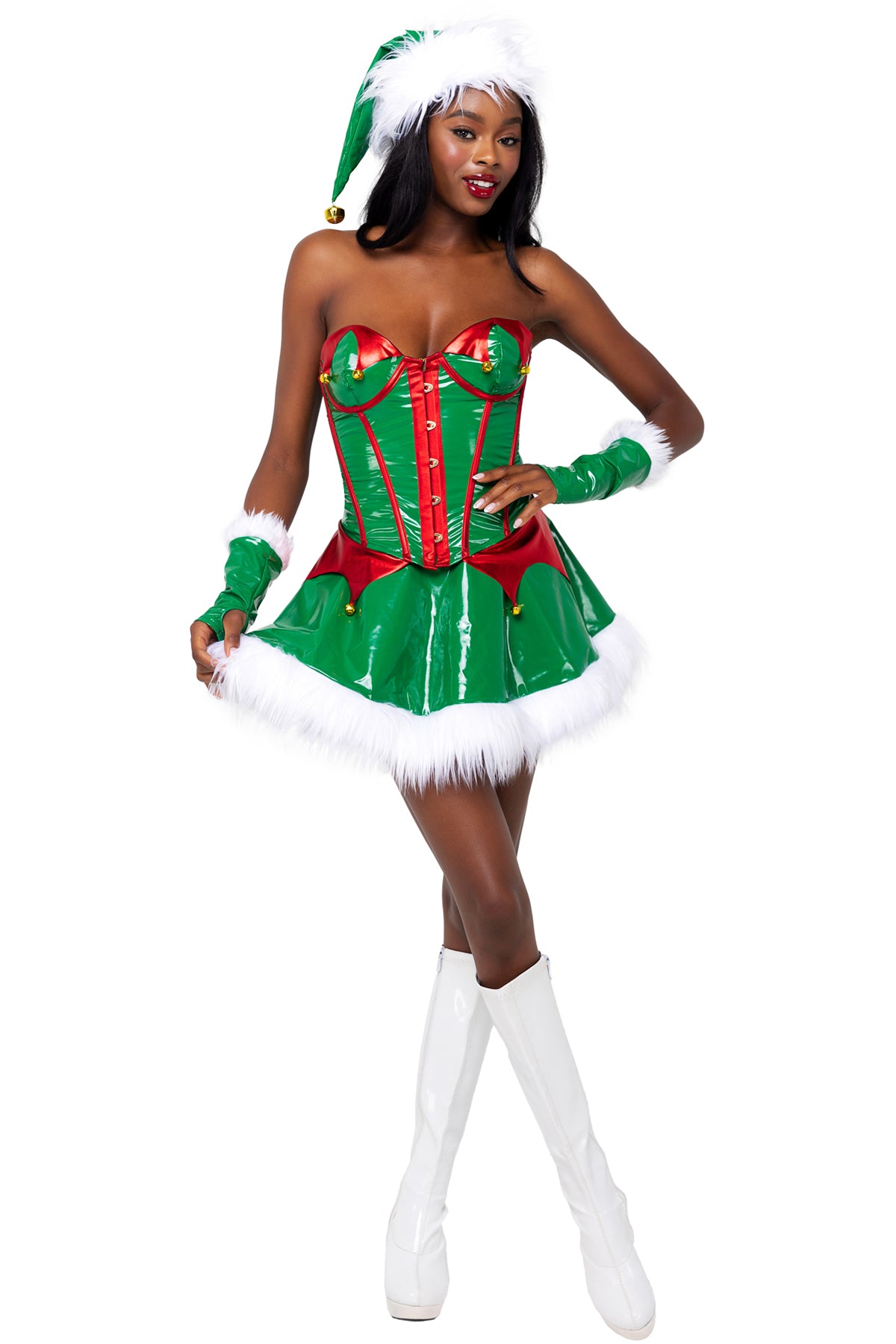 Roma 2pc Santa?S Elf Christmas Adult Women Costume