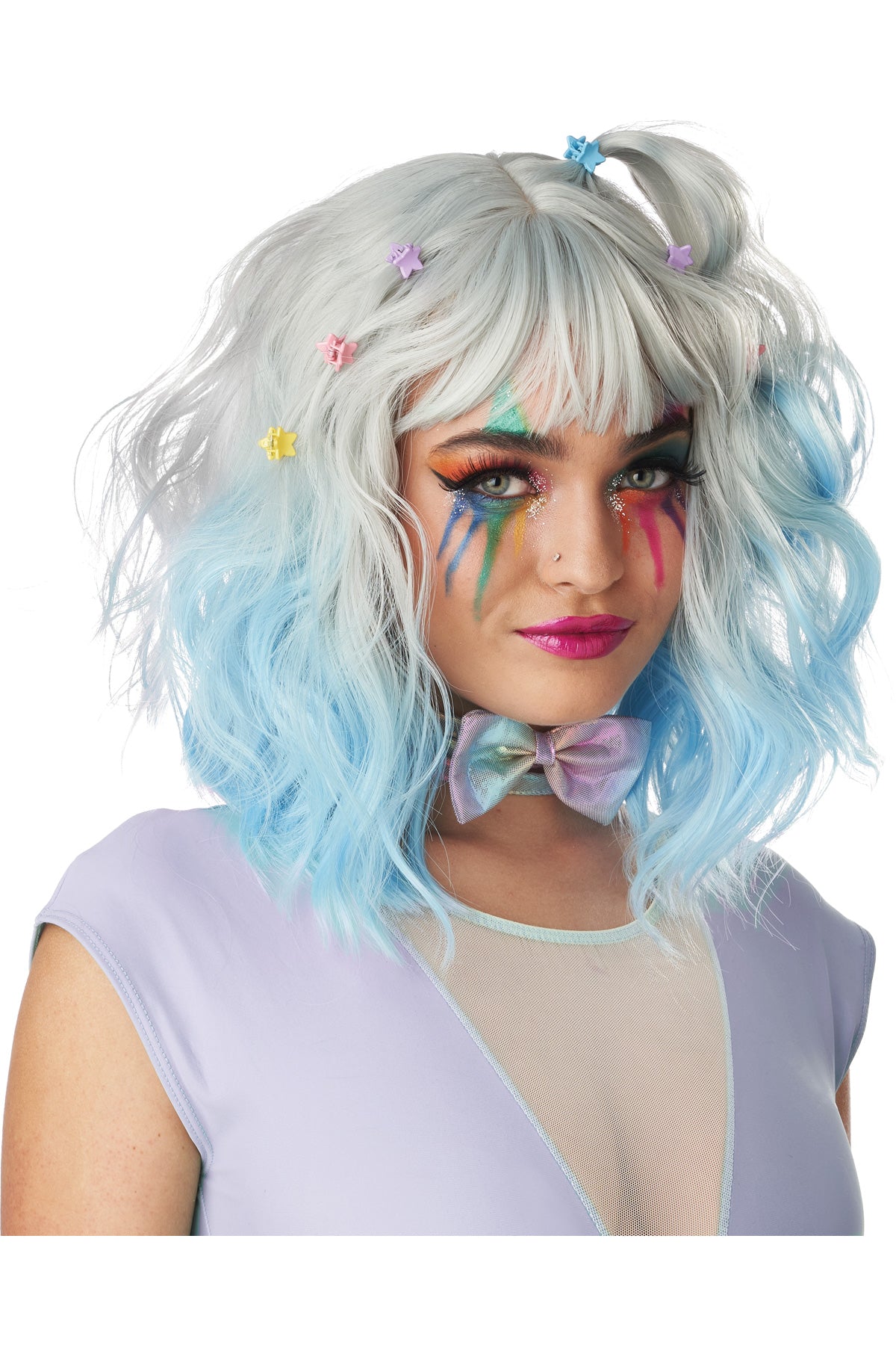 Pastel Textured Long Bob Wig California Costume 7022/067