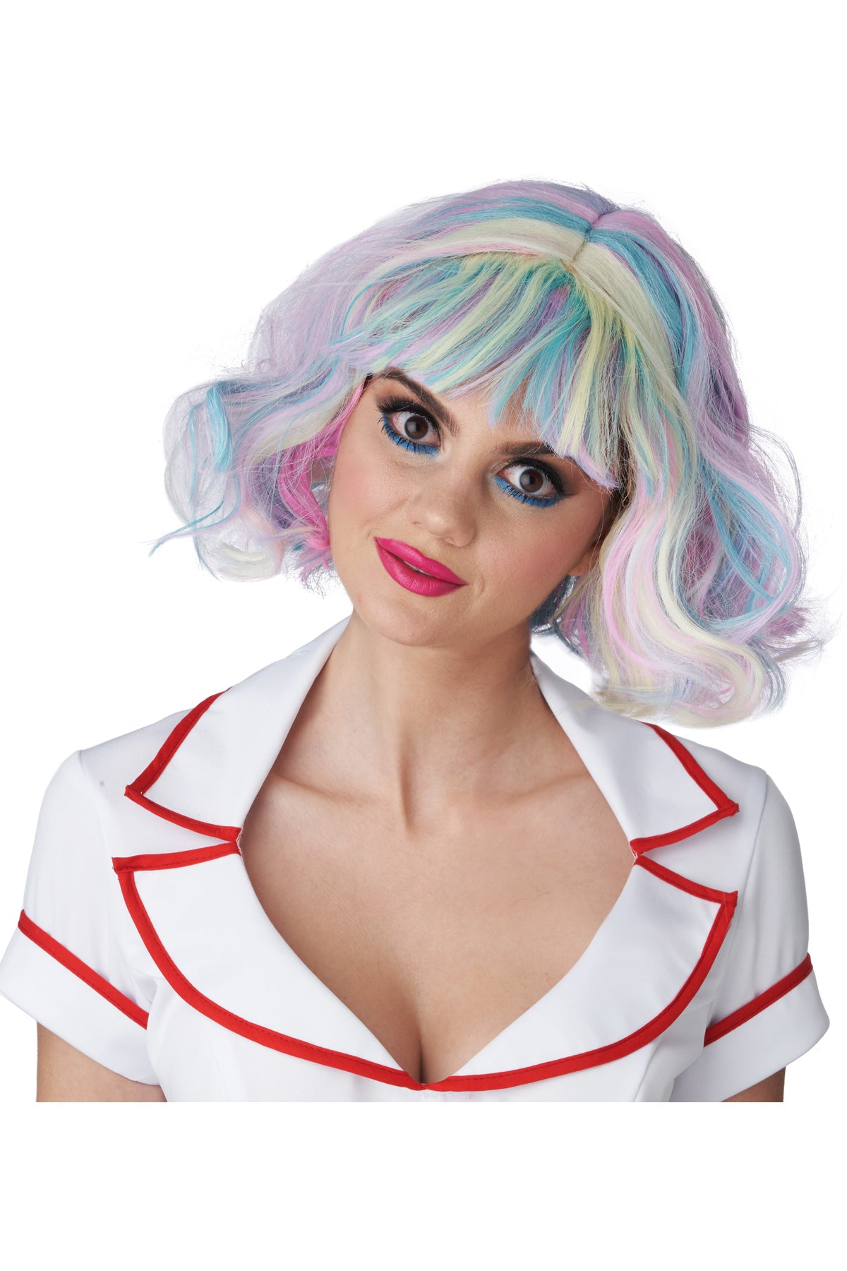 Pastel Rainbow Wig California Costume 7022/088