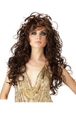 Long Curly Brown Brunette Wig California Costume 70424