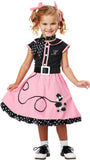 California Costumes 50's Hairspray Poodle Skirt Dress Grease Retro Outfit Toddler Girls Halloween Costume