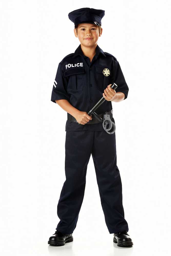 California Costumes Police Kids Boys Halloween Costume