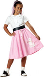 California Costumes 50's Poodle Skirt Kids Girls Halloween Costume