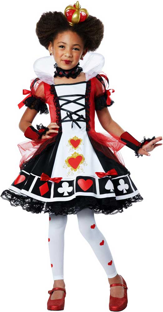 California Costumes Deluxe Queen Of Hearts Kids Girls Halloween Costume