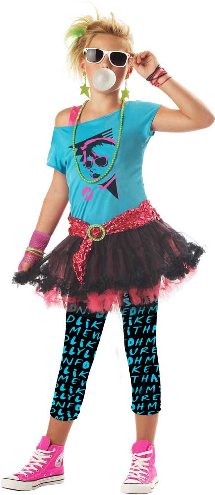 California Costumes Like Whatever Totally Rad 80's Style Valley Kids Girls Halloween Costume