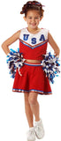 California Costumes Patriotic Cheerleader Kids Girls Halloween Costume