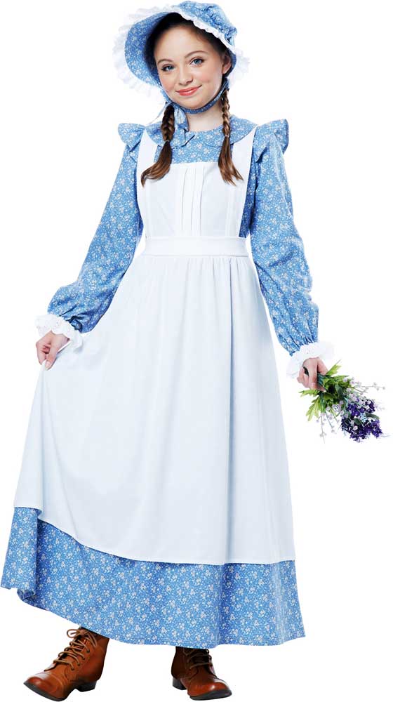 California Costumes Western Frontier Pioneer Kids Girls Halloween Costume