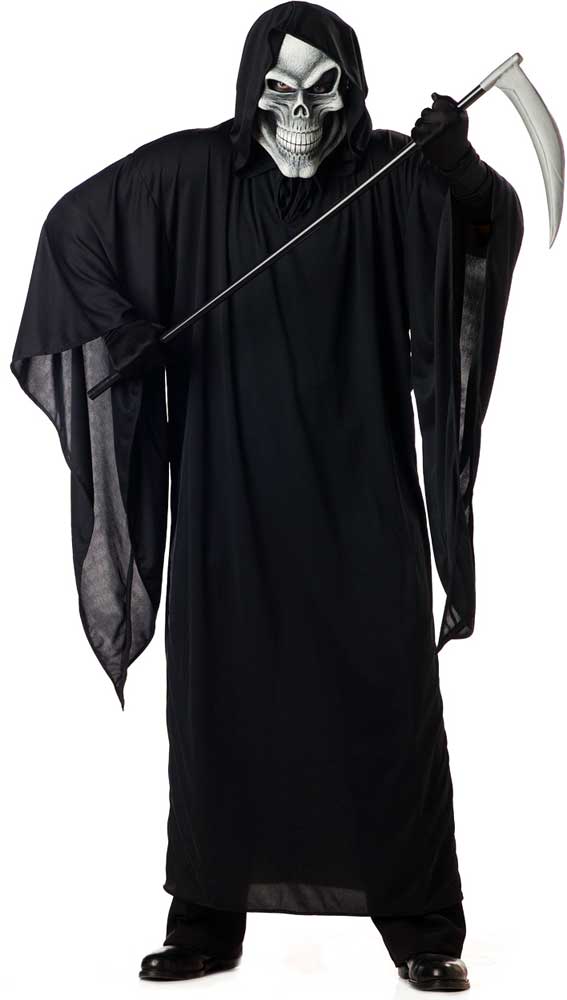 California Costumes Plus Size Grim Reaper Monster Men Halloween Costume