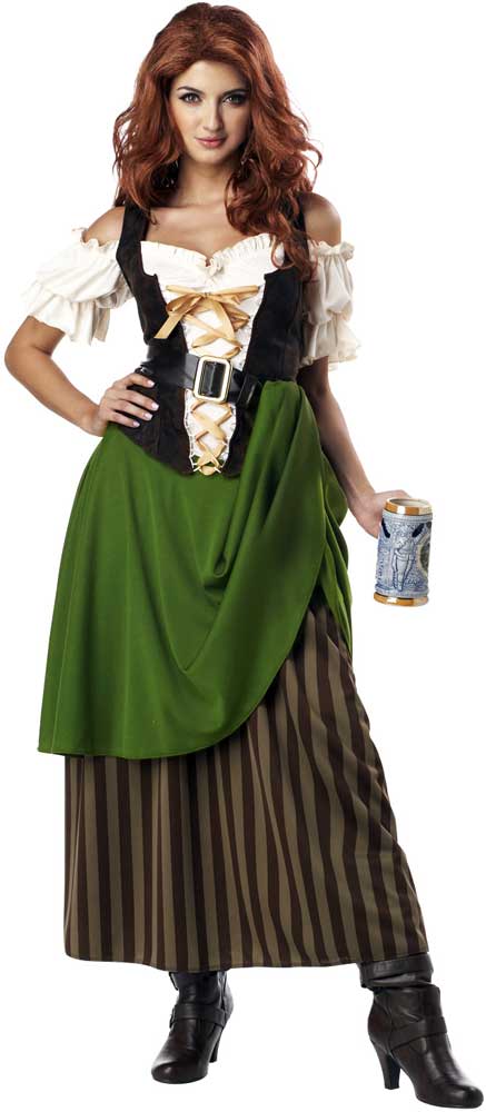 California Costumes Tavern Maiden Adult Women Halloween Costume