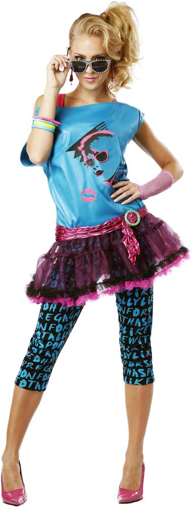California Costumes Like Whatever Totally Rad 80's Style Valley Adult Women Halloween Costume