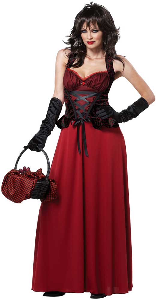 California Costumes Dark Red Riding Hood Adult Women Halloween Costume