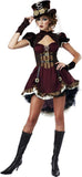 California Costumes Victorian Era Wild West Steampunk Brass Gadget Adult Women Halloween Costume
