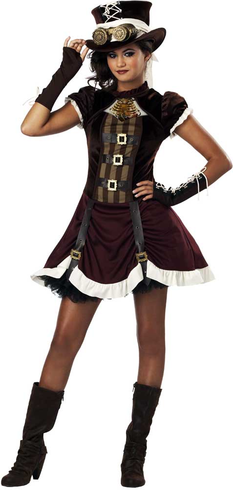California Costumes Victorian Era Wild West Steampunk Brass Gadget Girls Halloween Costume