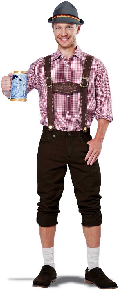 Lederhosen Suspenders & Hat Accessory California Costume 60682