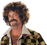 Disco Dirt Bag Wig & Moustache California Costume 70034