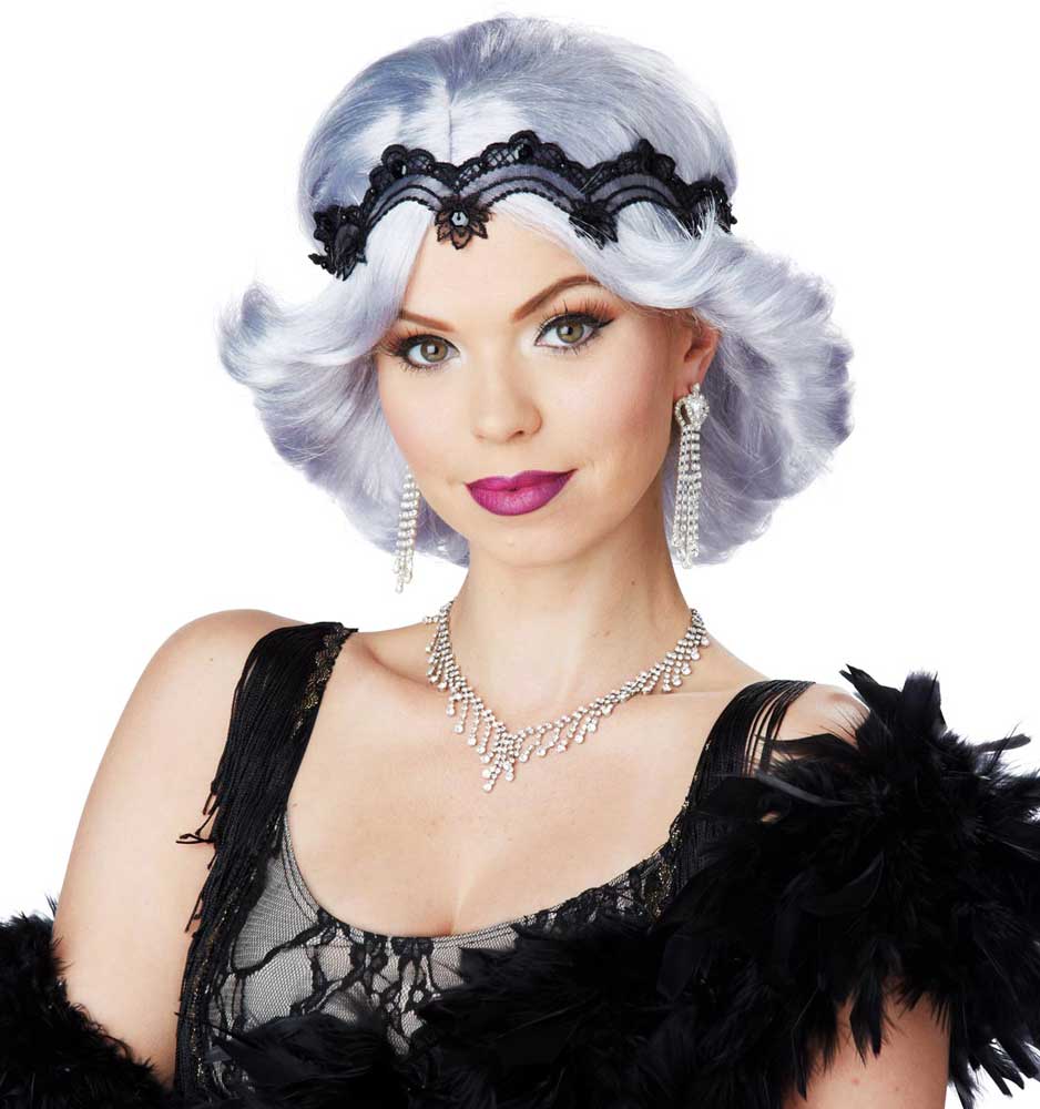 20S GLITZ AND GLAMOUR WIG & HEADBAND California Costume 70709