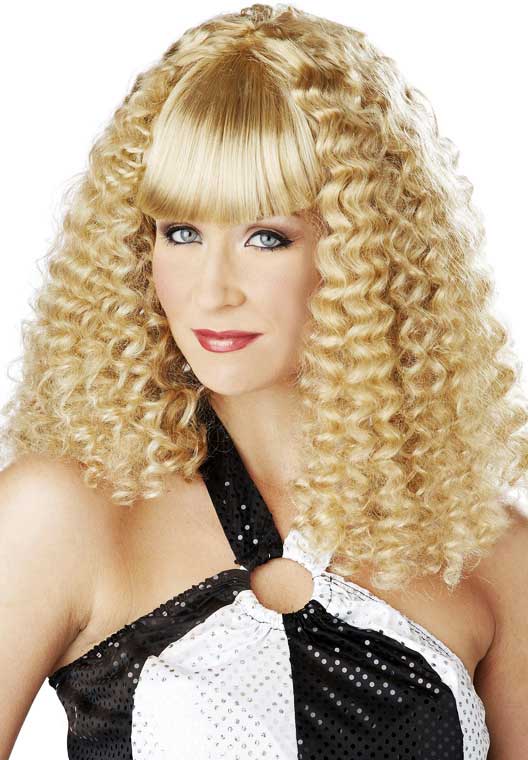 Dig It! Disco Fever Boogie Bombshell Curly Wig With Straight Bangs Costume California Costume 70717