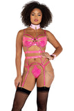 Chain Leash Choker With Buckle Closure Roma LI374