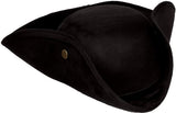 Tri Corner Hat With Gold Trim Underwraps 30046