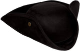 Faux Suede Tri Corner Hat-Black Underwraps 30047