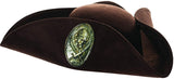Pirate Emblem Tri-Corner Hat Underwraps 30222