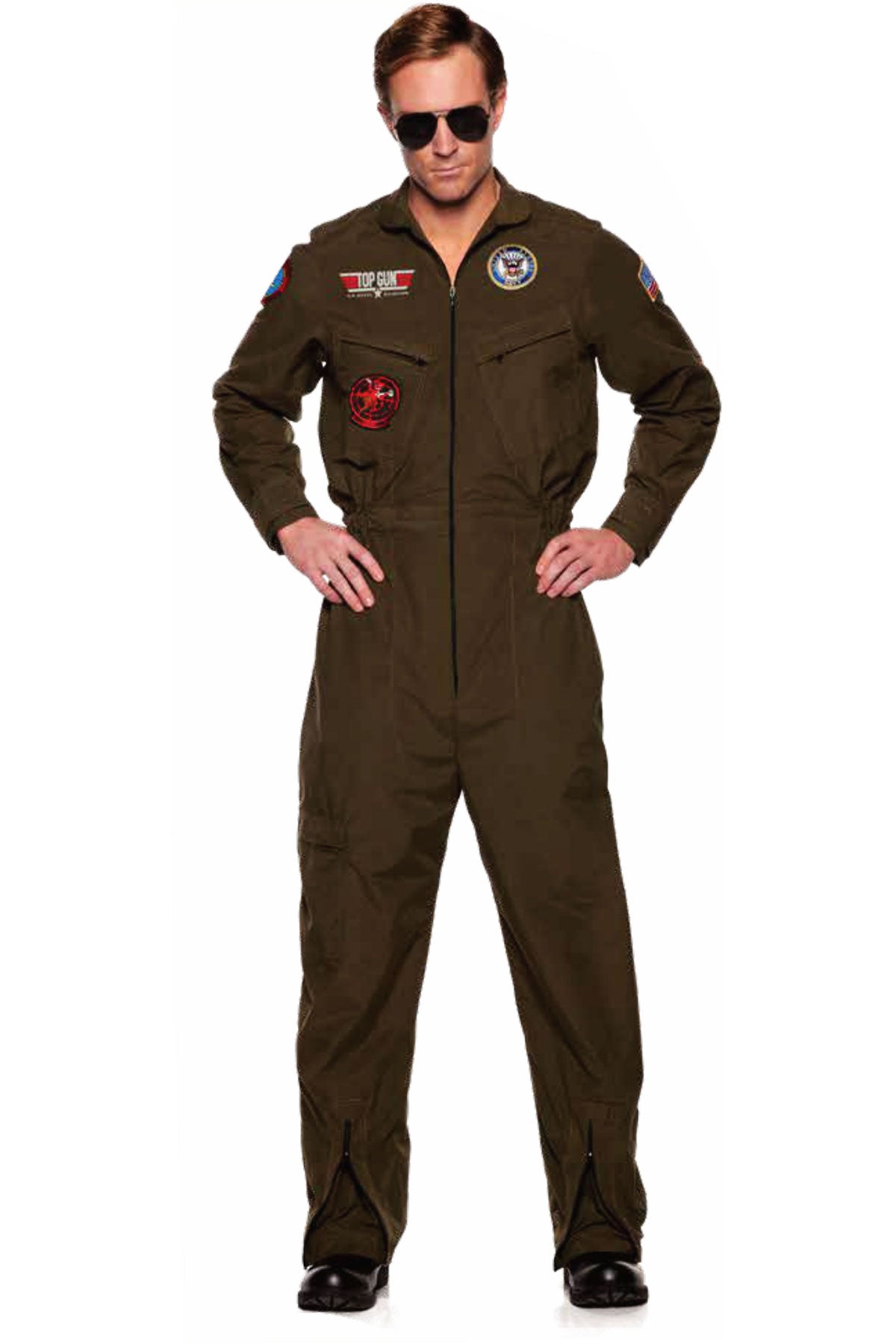 Officially Licensed Us Navy? Topgun Men'S Pilot Jumpsuit Underwraps 30544