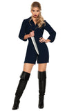 Women'S Horror Romper-Blue Underwraps 30729