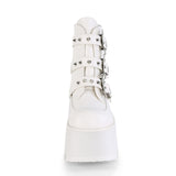 3 1/2" Chunky Heel, Cut Out Pf Ankle Boot Pleaser Demonia ASHES/55