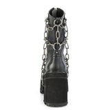 4" Heel, 2" PF Ankle Boot, Front Zip Pleaser Demonia ASSAULT/66
