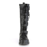 1 1/4" Heel 20 Eyelet Knee High Combat Boot, Side Zip Pleaser Demonia BOLT/425