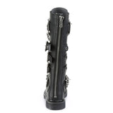 1 1/4" Heel 20 Eyelet Knee High Combat Boot, Side Zip Pleaser Demonia BOLT/450