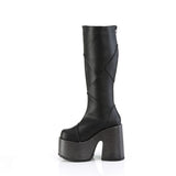 5" Chunky Heel, 3" P/F Knee High Boot, Inside Zip Pleaser Demonia CAM280/BVL