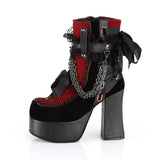 4 1/2" Heel, 2" PF Ankle Boot, Side Zip Pleaser Demonia CHARADE/110