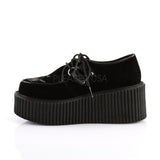 3" PF Creeper W/ Embroidered Flower Pleaser Demonia CRE219/BVEL