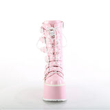 3 1/2" Pf Mid-Calf Boot W/6 Bucklestraps, Metal Side Zip Pleaser Demonia DAM225/BPHG