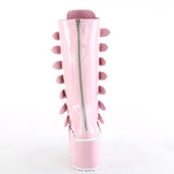 3 1/2" Pf Kneehigh Bootw/8 Bucklestraps, Back Metal Zip Pleaser Demonia DAM318/BPHG