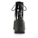 5" Star Cutout Pf Wedge Lace-Up Ankle Boot, Inside Zip Pleaser Demonia DYNAMITE/106