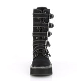 2" PF Mid-Calf Boot w/ 5 Buckle Straps, Metal Back Zip Pleaser Demonia EMILY/341