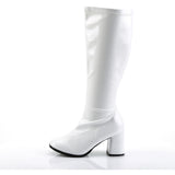 Sexy Wide Width Block Heel Full Inner Side Zipper Gogo Boots Shoes Pleaser Funtasma GOGO/300X