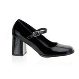 Sexy Instep Strap Mary Jane Block Heel Pumps Retro High Heels Shoes Pleaser Funtasma GOGO/50