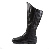 Monk Strap Knee Length Full Inner Side Zipper Flat Heel Boots Shoes Pleaser Funtasma GOTHAM/100